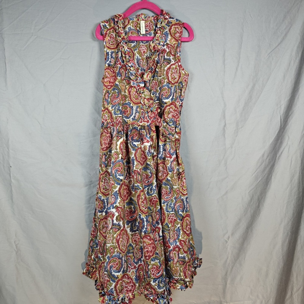 Anokhi‎ Koki Kids NWOT  8-9 Years Wrap Floral Ruffle Dress Cotton Lightweight
